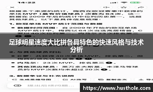 足球明星速度大比拼各具特色的快速风格与技术分析